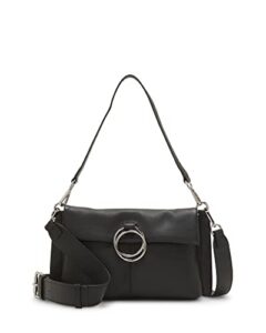 vince camuto womens livy shoulder bag, black, one size us