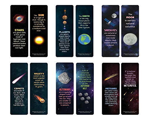 Creanoso Celestial Bodies and Facts (60-Pack) - Premium Quality Gift Ideas for Children, Teens, & Adults for All Occasions - Stocking Stuffers Party Favor & Giveaways