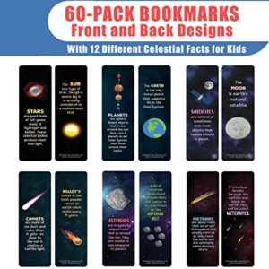 Creanoso Celestial Bodies and Facts (60-Pack) - Premium Quality Gift Ideas for Children, Teens, & Adults for All Occasions - Stocking Stuffers Party Favor & Giveaways