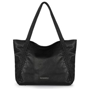 montana west hobo vegan leather purses for women ultra soft shoulder bags casual tote black