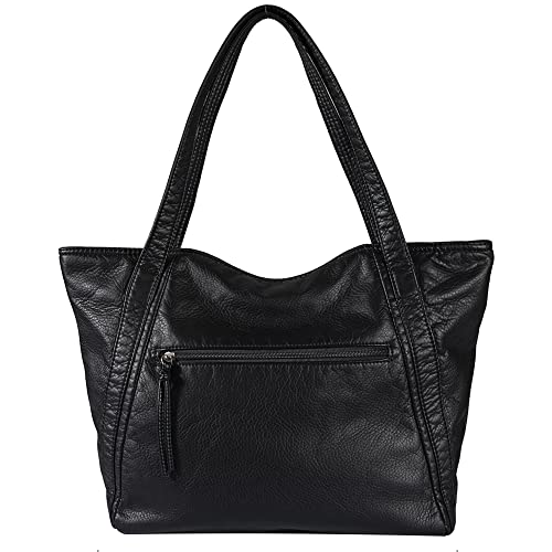 Montana West Hobo Vegan Leather Purses for Women Ultra Soft Shoulder Bags Casual Tote Black