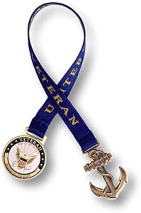 u.s. navy veteran bookmark with 10 inch ribbon