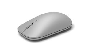microsoft modern mouse, silver. comfortable right/left hand use design with metal scroll wheel, wireless, bluetooth for pc/laptop/desktop, works with mac/windows 8/10/11 computers