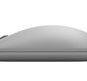 Microsoft Modern Mouse, Silver. Comfortable Right/Left Hand Use Design with Metal Scroll Wheel, Wireless, Bluetooth for PC/Laptop/Desktop, Works with Mac/Windows 8/10/11 Computers