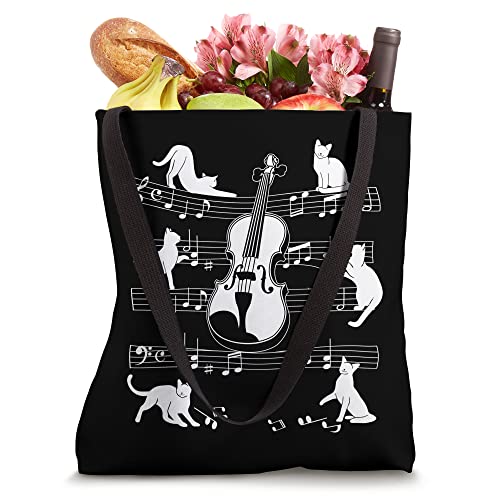 Violinist Cats for Cat loving Violin player Tote Bag