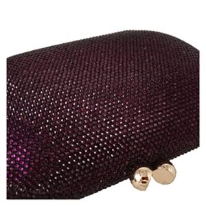 Purple Crystal Women Evening Bags and Clutches Ladies Formal Party Diamond Clutch Wedding Purses and Handbags (Color : Red, Size : Size)