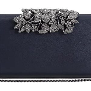 PEEPTOE EVENING Women Leather Evening Clutch Bags Formal Party Clutches Wedding Purses Cocktail Prom Blue