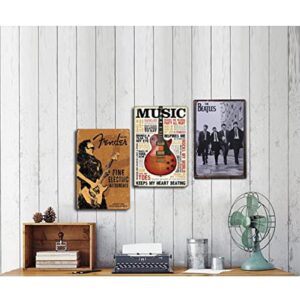 Band Tin Signs Rock Star Retro Vintage Tin Sign Painting for Beatles Fans Gifts Bar Pub Wall Decor by GEMAIEG 12" X 8"inch