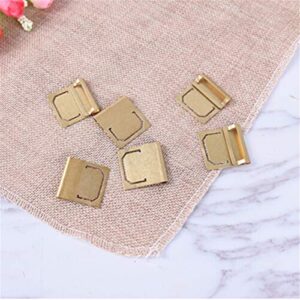 Airlove Retro Brass Bookmark, Mini Index Clamp Label Clip, Stationery Gift(6pcs)