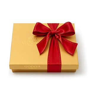 godiva chocolatier 19 piece holiday gold ballotin gift box, assorted gourmet chocolates