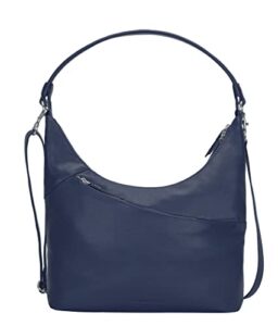 marc peter lucy blue nappa leather hobo bag for women | top handle satchel | women fashion shoulder bag