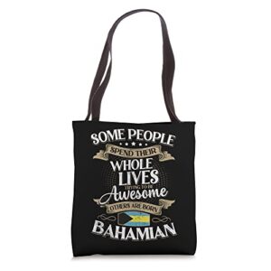 bahamas flag souvenirs for bahamians men & women tote bag