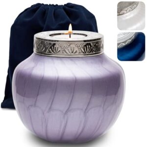 FOVERE – Small Urns for Human Ashes – Purple Ashes Keepsake Urn – 100% Handmade Decorative Urns for Males and Females. Pet Urn for Dogs Ashes and Cats.