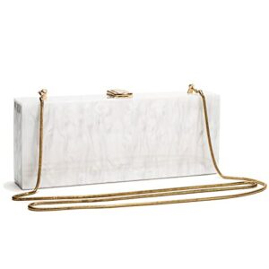 acrylic clutch evening bag long pearl acrylic clutch purse handbag for dinner party wedding iphone white