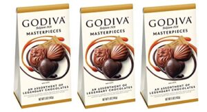godiva masterpieces, an assortment of legendary chocolates, 5oz (3 pack)
