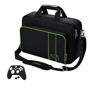 g-story case storage bag for xbox series s console integrate 15.6″ monitor carrying case, travel bag for xbox controllers xbox games and gaming accessories