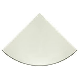 Pro Safe Glass 16" X 16" Quarter Circle Clear Tempered Floating Glass Corner Shelf - Glass Only