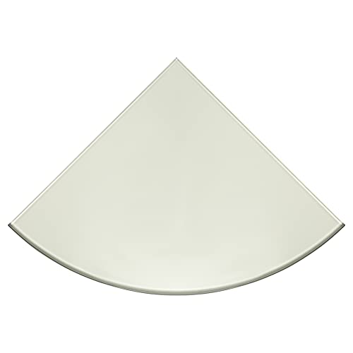 Pro Safe Glass 16" X 16" Quarter Circle Clear Tempered Floating Glass Corner Shelf - Glass Only