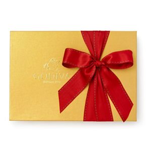 godiva chocolatier 36 piece valentines day gold ballotin gift box, assorted gourmet chocolates