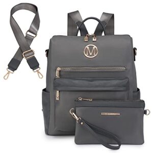 mkp collection women nylon water resistant backpack purse convertible large ladies designer rucksack travel shoulder bags handbag wristlet