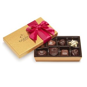 godiva chocolatier 8 pieces spring gold ballotin, chocolate gift pack