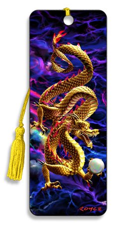 3D Dragon Royce Bookmark - by Artgame (Golden Dragon)