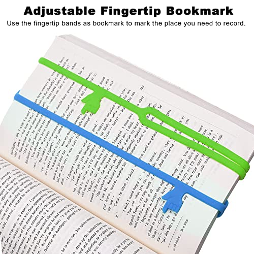 10Pcs Silicone Finger Point Bookmarks HMIEPRS Cute Elastic Fingertip Bookmarks Office School Supplies Ideal Gift for Women Girls Children at Christmas Thanksgiving New Year Birthday