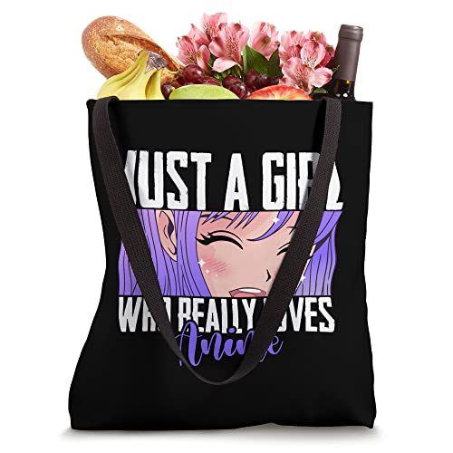 Anime Gift for teen Girls Just A Girl Who really Loves Anime Tote Bag