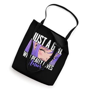 Anime Gift for teen Girls Just A Girl Who really Loves Anime Tote Bag