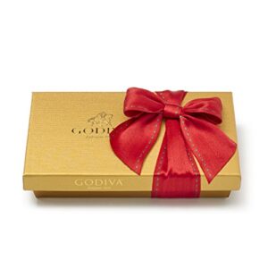 godiva chocolatier 8 piece holiday gold ballotin gift box, assorted gourmet chocolates
