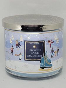 bath & body works, white barn 3-wick candle w/essential oils – 14.5 oz – 2021 christmas & winter scents! (frozen lake)