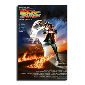 lffii back to the future time travel movie poster decorative painting canvas wall art living room posters bedroom painting 16x24inch(40x60cm)