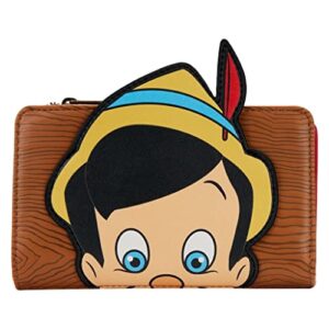 disney pinocchio peeking flap wallet