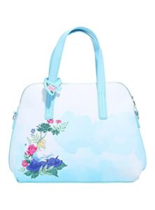 loungefly disney alice in wonderland floral watercolor satchel bag