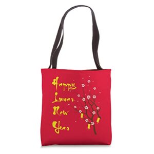 vietnamese new year decorations 2023 | happy lunar new year tote bag