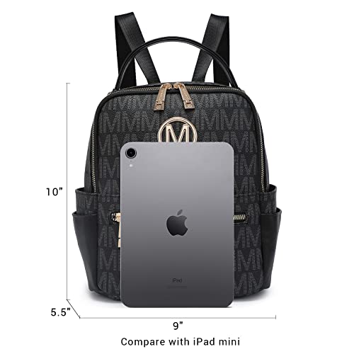 MKP Mini Backpack Purse for Girls Women Fashion Cute Multi Pockets Small Daypacks Bookbag School Bag with Front Zip Pocket