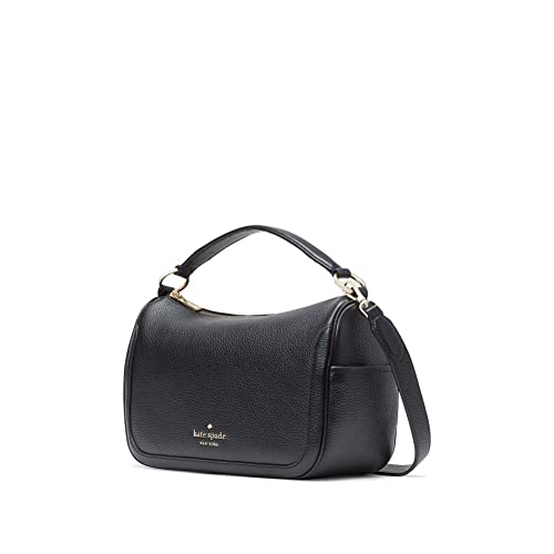 kate spade handbag for women Smoosh collection leather crossbody purse, Black