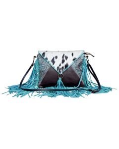 myra bag women’s effervescence leather and hair-on tooled turquoise one size