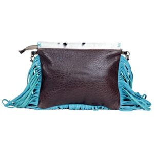 Myra Bag Women's Effervescence Leather And Hair-On Tooled Turquoise One Size