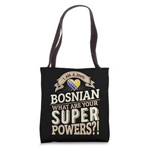 bosnia & herzegovina flag souvenirs for bosnians men & women tote bag