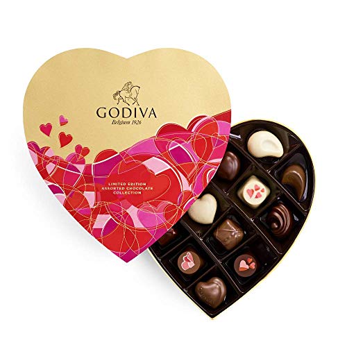 Godiva Chocolatier Valentine’s Heart Assorted Chocolate Gift Box, 14 pc.