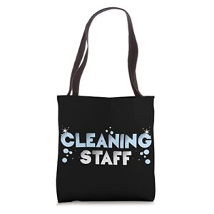 cleaning staff fun housekeeping housekeeper cleaner graphic tote bag