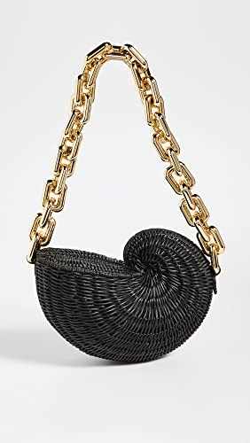 Poolside Bags Women's Anna Conch Clutch, Black, One Size