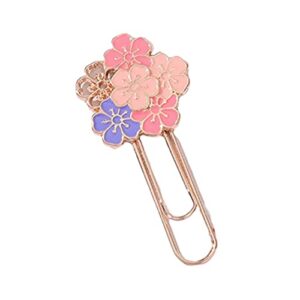 tainrunse paper clip cute exquisite bookmark cherry blossom decorative clip b