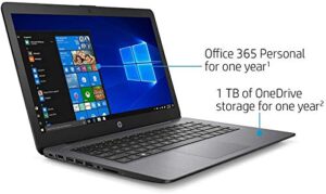 2021 HP Stream 14" HD Laptop Computer, Intel Celeron N4020 Processor, 4GB RAM, 64GB eMMC, HD Audio, HD Webcam, Intel UHD Graphics 600, 1 Year Office, HDMI, Win 10 S, Black, 128GB SnowBell USB Card