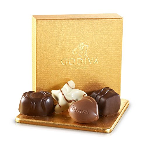 Godiva Chocolatier 24 Individually Packaged, 4-Piece Belgian Chocolate Gold Ballotins, Perfect for Bridal Showers - Parties - Wedding Favors