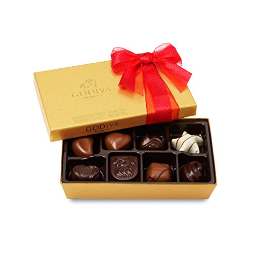 Godiva Chocolatier Mother's Day Gold Ballotin Assorted Gourmet Chocolates 8 Piece Gift Box