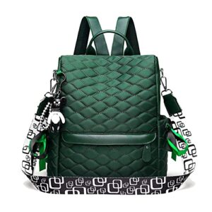 ltdh women backpack purse anti theft rucksack portable shoulder large travel daypack for girls (green), 28*14*30cm