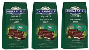 ghirardelli, dark chocolate mint filled squares, 5.32oz (pack of 3)