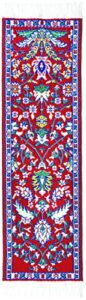 oriental carpet bookmarks red kayseri – authentic woven carpet – rug bookmarks – beautiful, elegant, woven cloth bookmarks! best gifts for men women adults teens teachers & librarians!